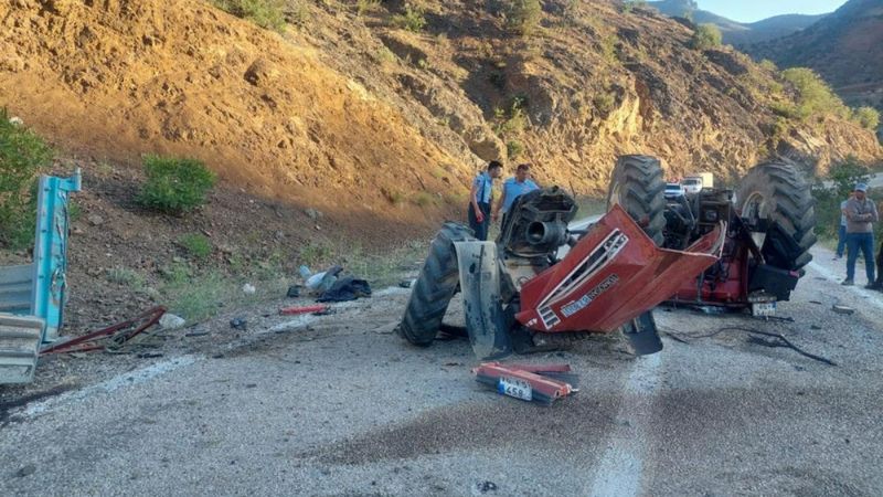 Karaman'da devrilen traktörün sürücüsü öldü