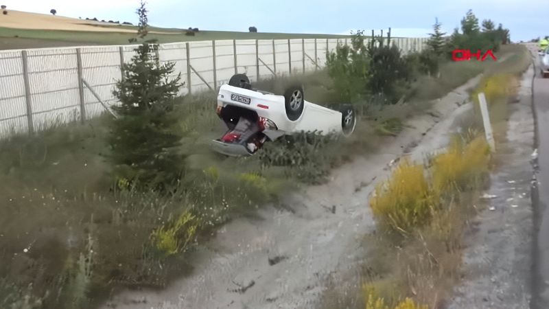 Tokat’ta otomobil takla attı: 4 yaralı