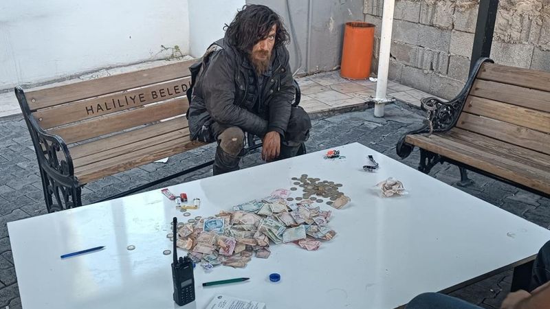 Şanlıurfa’da dilencinin üzerinden 20 bin lira çıktı
