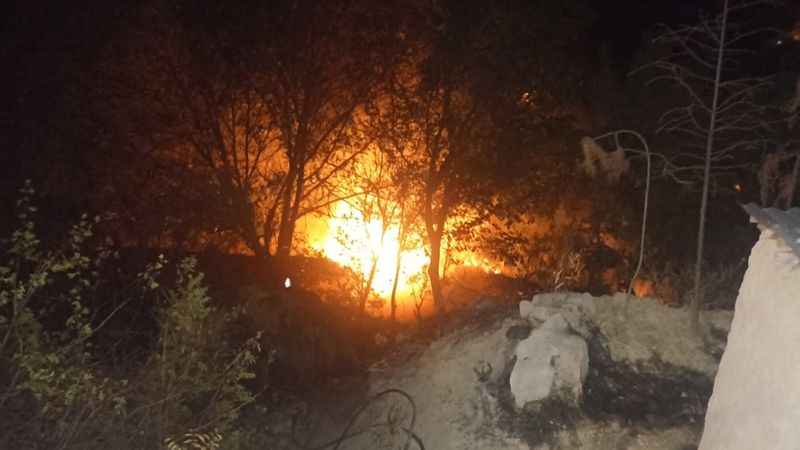 Malatya’da bahçede çıkan yangın mahalleliye korku dolu anlar yaşattı