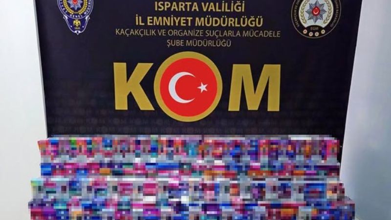 Isparta'da kaçak elektronik sigara operasyonu: 1,8 milyon TL'lik ürün ele geçirildi