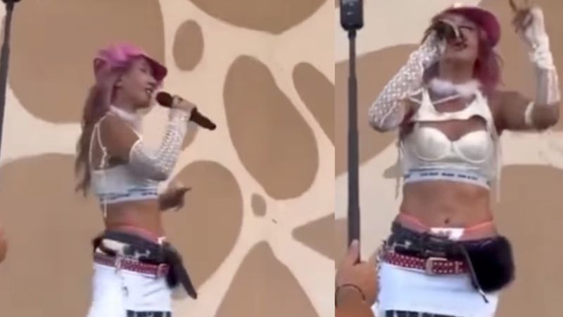 Hande Yener'in plaj konseri! İlginç tarzıyla dile düştü