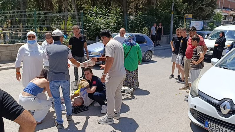 Bursa'da yaralının imdadına çevredekiler yetişti