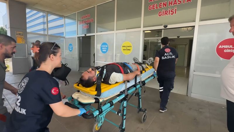 Samsun'da işçinin üzerine demir parçası düştü