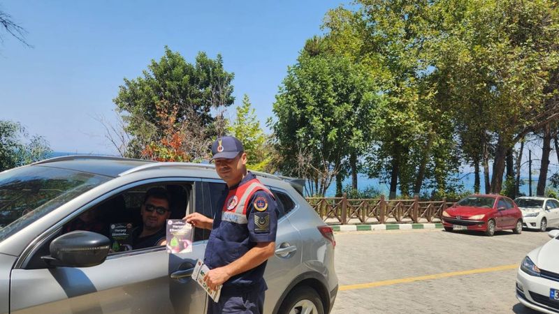 Aydın'da jandarma, orman yangınlarına ilişkin bilgilendirme çalışması yaptı