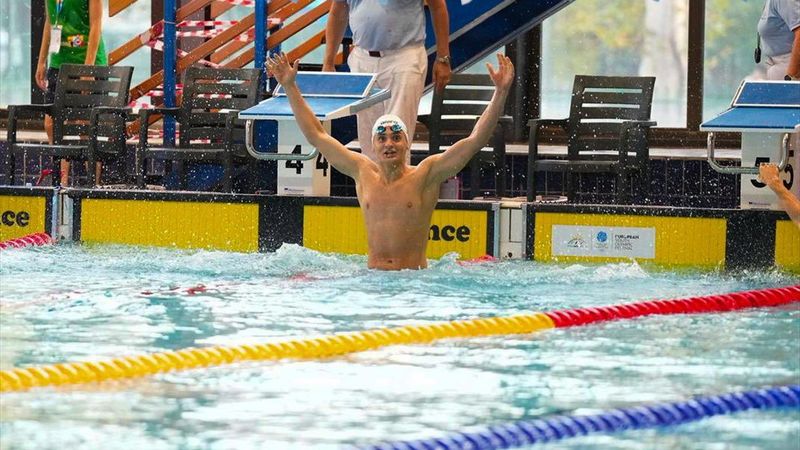 Milli yüzücü Arel Gültekin'den EYOF 2025'te 2. altın madalya
