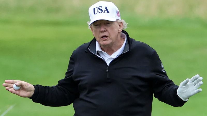 İskoçya'da golf tesisi açan Trump: Savaşları durdurmak, golf oynamaktan daha önemli