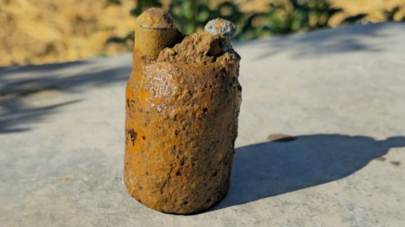 Manisa’da zeytin bahçesinde top mermisi bulundu