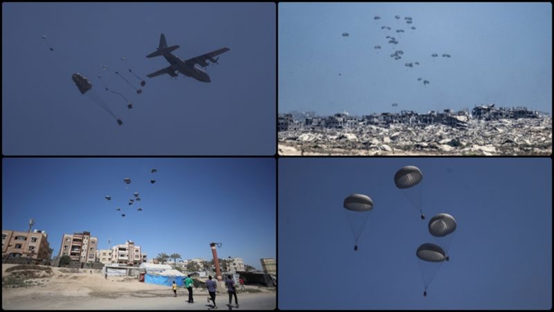 BAE ve Ürdün, Avrupa ülkelerinin desteğiyle Gazze'ye yardım ulaştırdı