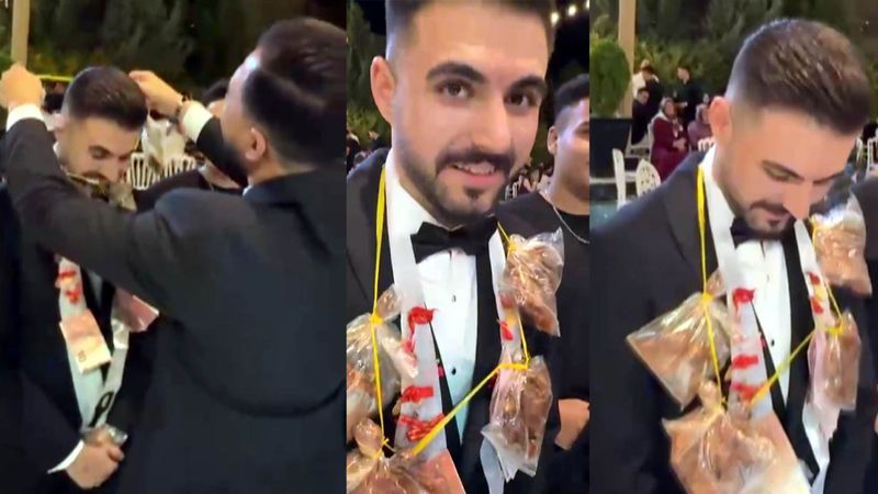 Kahramanmaraş'ta damada altın yerine pirzola takıldı