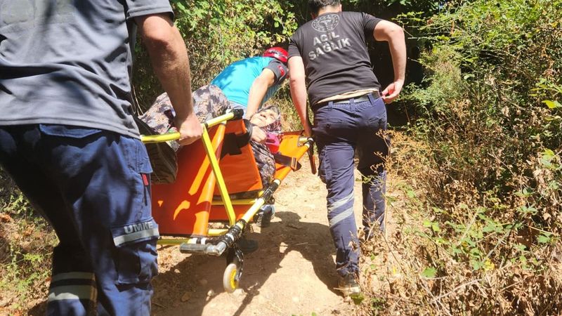 Yalova'da dağlık alanda yaşayan yaşlı hastaya kurtarma ekipleri yetişti