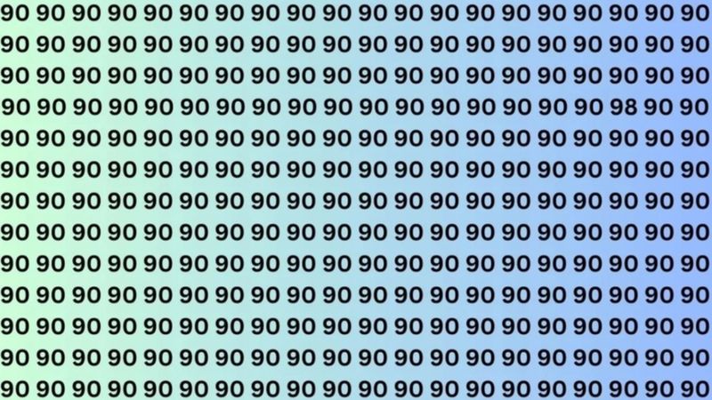 Dikkat testi: Resimdeki 98 sayısını 4 saniyede bulan yüksek IQ'lu kabul ediliyor