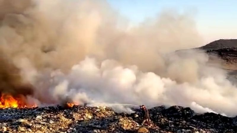 Kilis’te çöplük alanda yangın çıktı