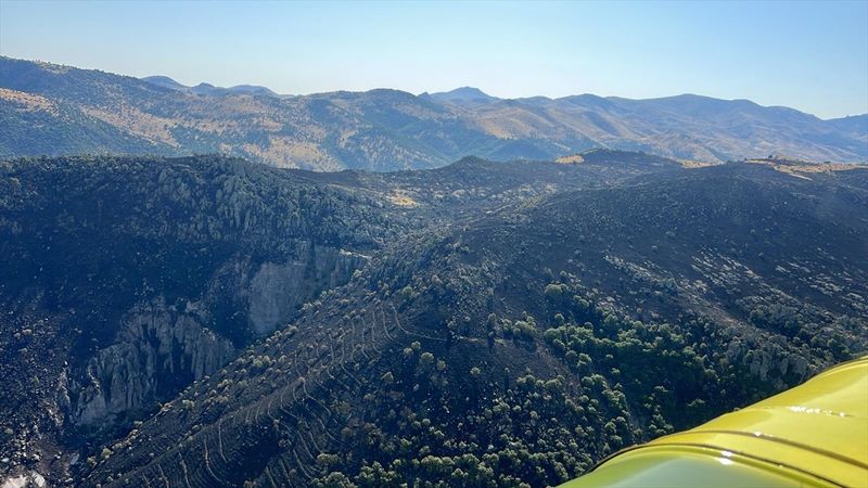 Afyonkarahisar'da çıkan örtü yangını kontrol altına alındı