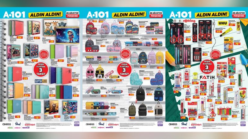 Okullar açılmadan koşun! A101’e kırtasiye ürünleri geliyor: 28 Ağustos Aktüel Ürünler