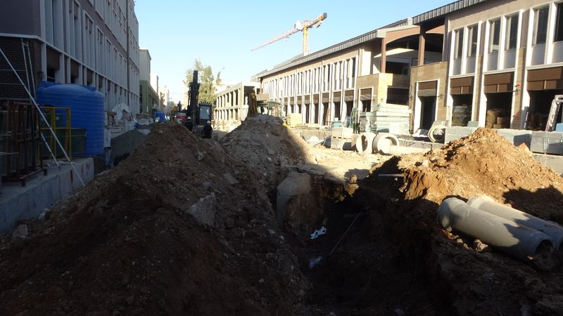 Malatya'da çarşı inşaatında göçük meydana geldi