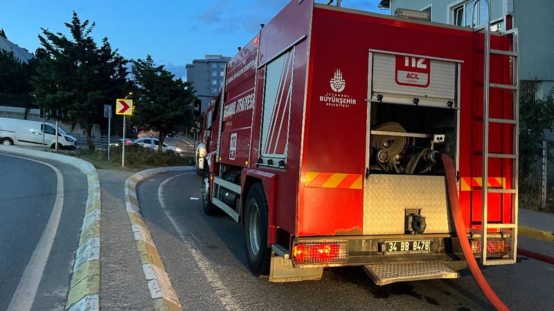 İstanbul'da kargo yüklü kamyonetten alevler yükseldi