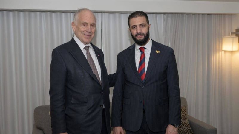 Suriye Cumhurbaşkanı Şara, Dünya Yahudi Kongresi Başkanı ile görüştü