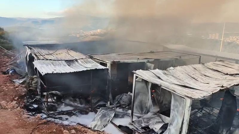 Bilecik'te işçilerin kaldığı konteynerlerde yangın