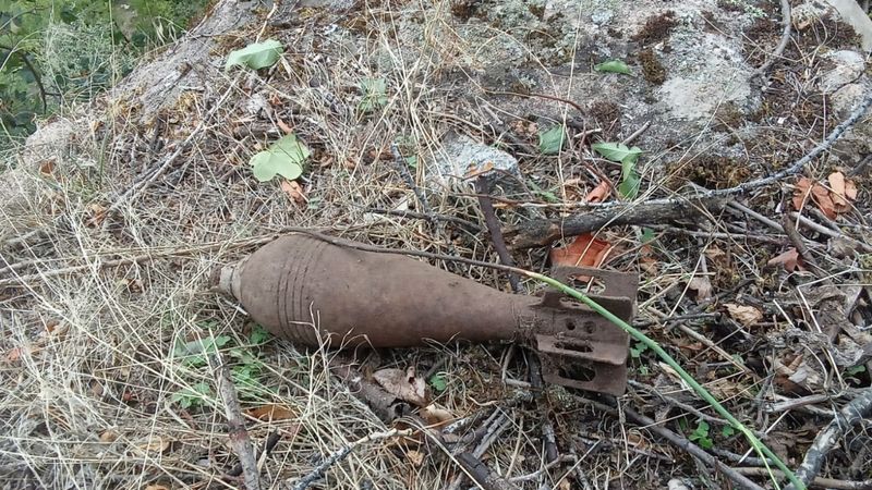 Gümüşhane'de 1. Dünya Savaşı'ndan kalma patlamamış havan mermisi bulundu