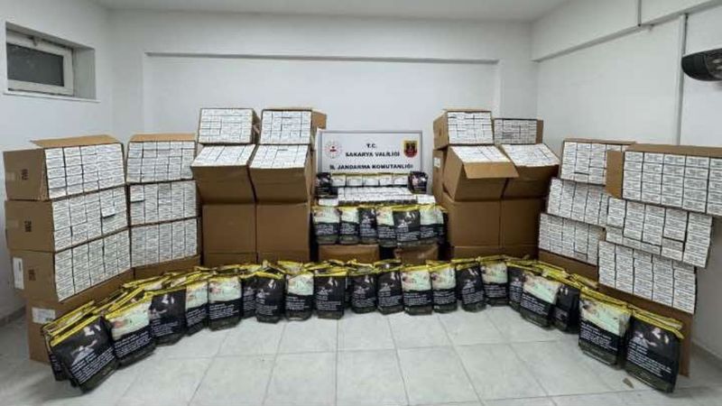 Sakarya'da 1 milyon liralık kaçak tütün baskını