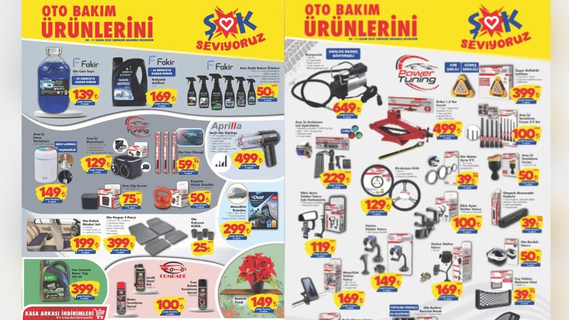ŞOK'a oto bakım ürünleri geliyor: Paspas, motor yağı, cam suyu, oto süpürge...