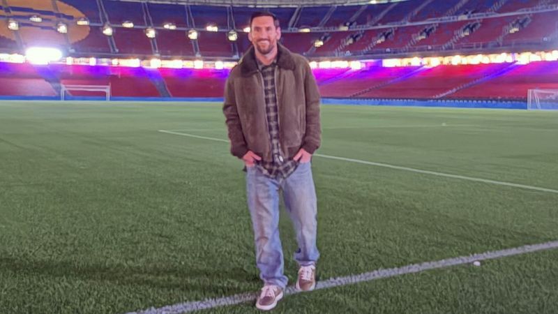 Lionel Messi'den Camp Nou'ya ziyaret