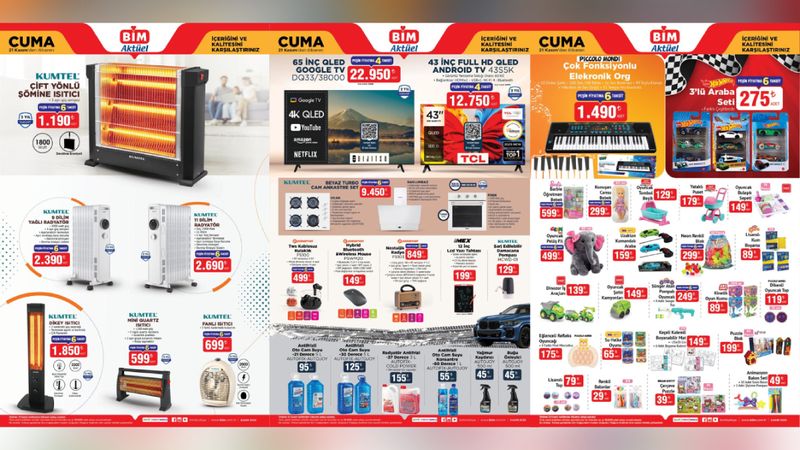 BİM’e ısıtıcı çeşitleri geliyor! BİM 21 Kasım Aktüel Katalog