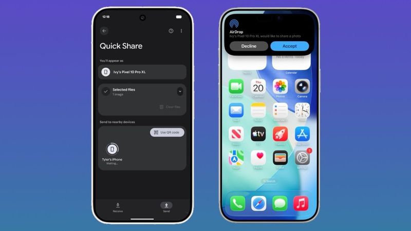 Android'in Quick Share özelliğine AirDrop desteği geldi