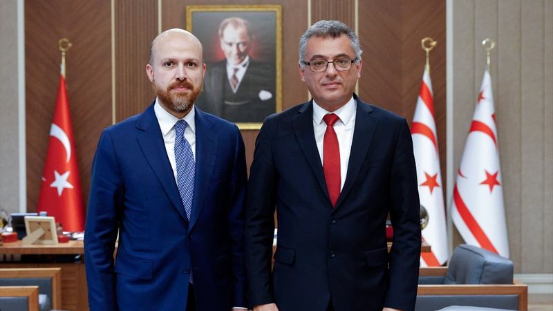 Bilal Erdoğan, KKTC Cumhurbaşkanı Erhürman'ı ziyaret etti