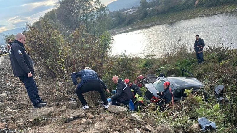 Ordu'da otomobille çarpışan motosikletli yaşlı çift hayatını kaybetti