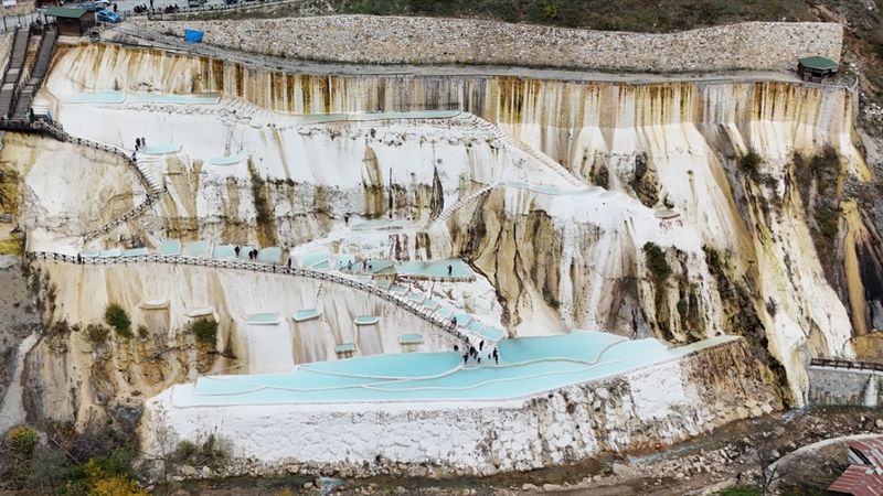 Giresun'da Göksu travertenleri ziyaretçi çekiyor