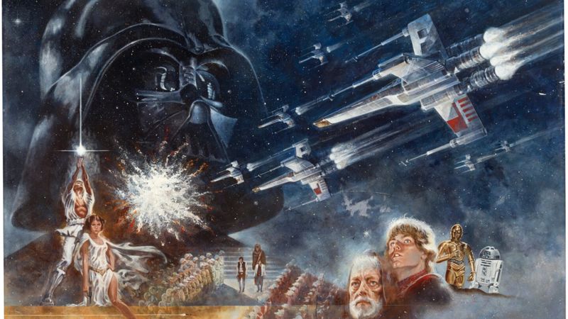 Star Wars'u dünyaya tanıtan ilk afiş satış fiyatıyla rekor kırdı