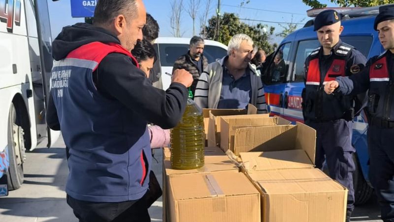 Aydın'da otobüsten 400 litre kaçak yağ çıktı