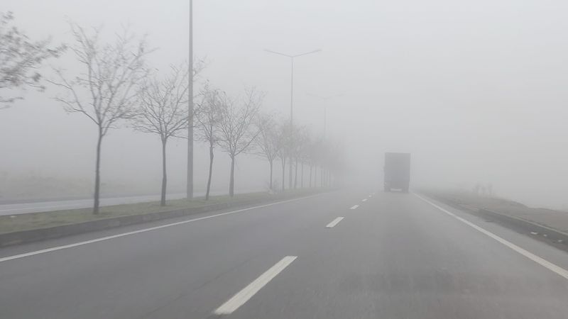 Bingöl’de etkili olan yoğun sis görüş mesafesini düşürdü