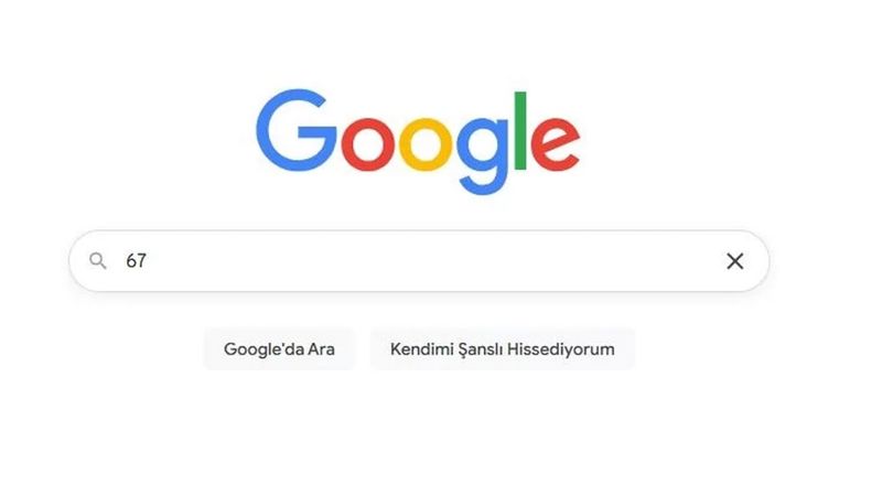 Google'a 67 yazınca bakın ne oluyor...