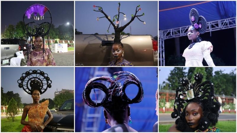 Afro saç stili, Nijerya'daki Güzellik Festivali'nde görücüye çıktı