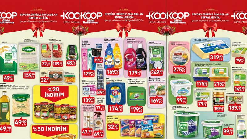 KOOP Market'te yıl sonu afişleri: 1 alana 1 bedava! 31 Aralık'a kadar...