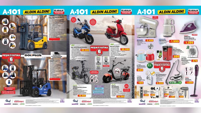 A101 araç satışına başladı! Motosiklet, elektrikli moped, forklift... İşte fiyatları