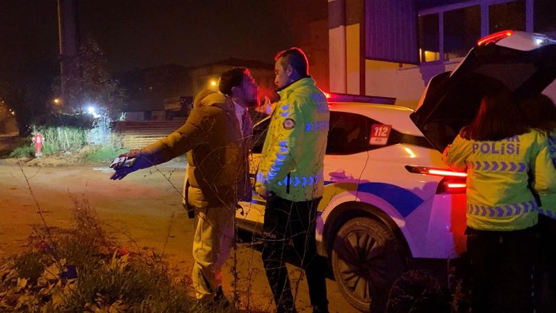 Bursa'da alkollü sürücü ile polisin sabır sınavı