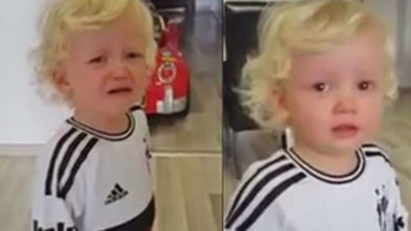 Demba Ba şarkısını dinlemek için ağlayan minik taraftar