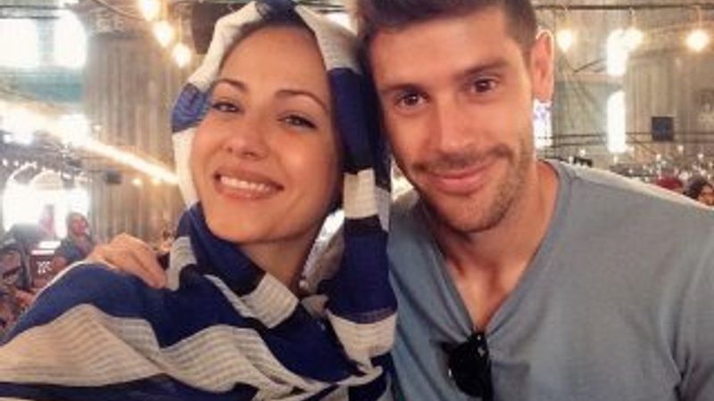 Fabricio eşiyle birlikte Sultanahmet'e gitti