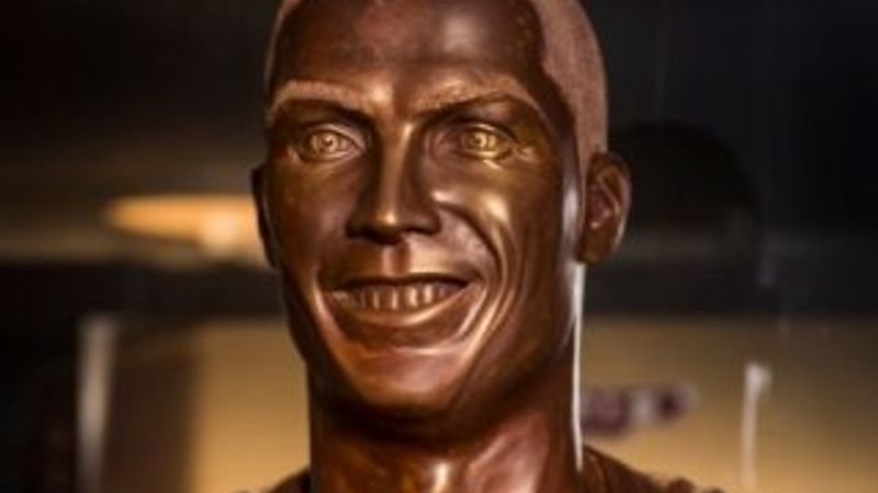 Ronaldo'nun çikolatadan heykeli yapıldı