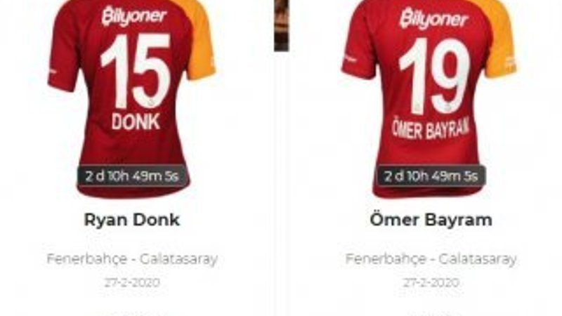 Derbide giyilen formalar açık artırmada