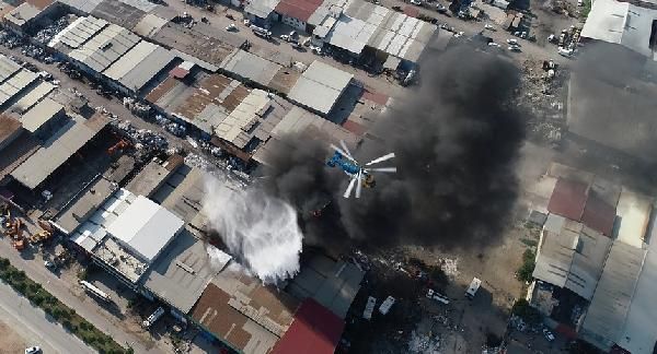 Adana Da Metal Sanayi Sitesinde Fabrika Yangini