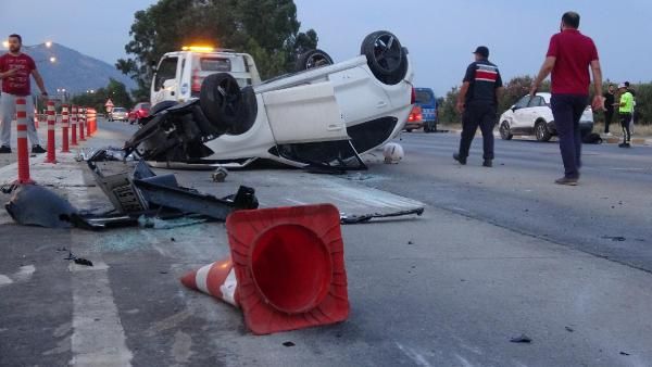 Aydın'da sürücülerin gişe inadı kazaya neden oldu