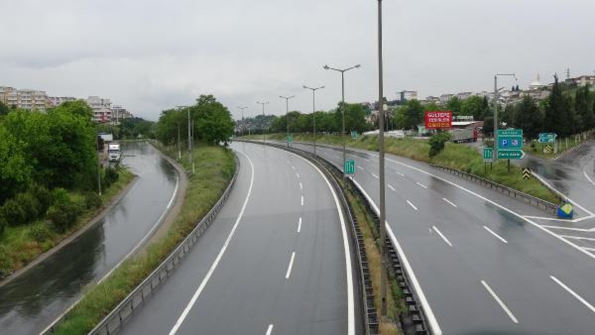 TEM Otoyolu Kocaeli geçişi bu kez boş kaldı -5