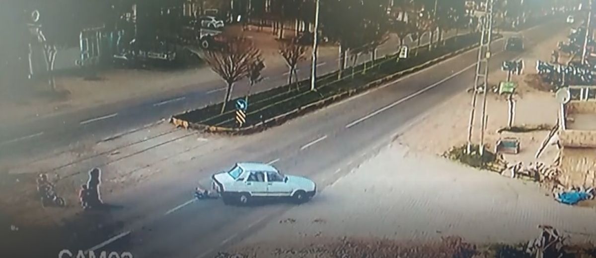 Gaziantep'te yola fırlayan çocuğun ezilmekten kurtulduğu anlar