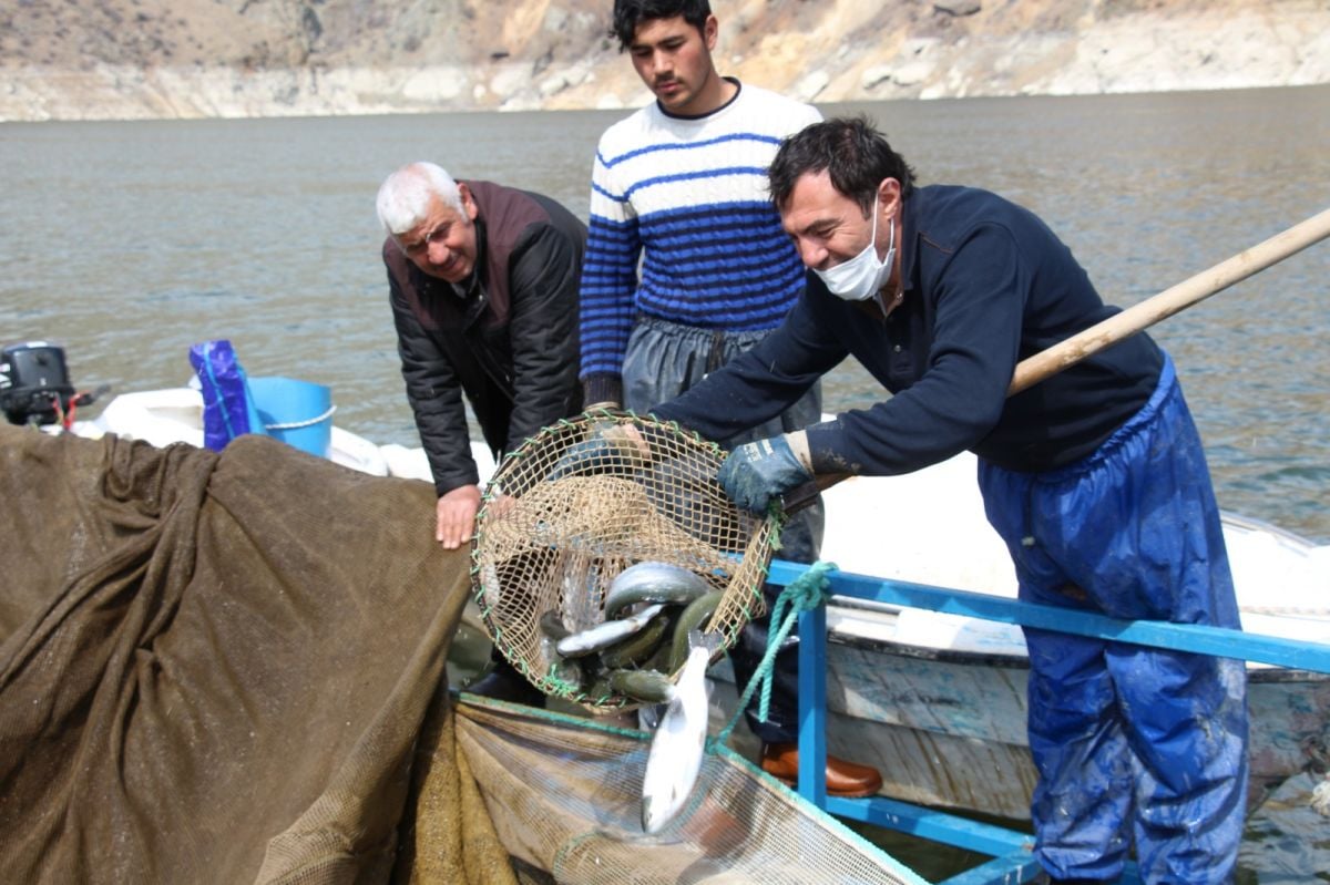 Erzurum'daki Ayvalı Baraj Gölü'nde alabalık ve somon üretimi başladı