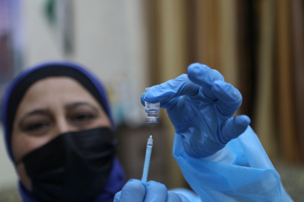 Coronavirus vaccine given to teachers in Palestine #2
